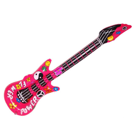 Opblaasbare flower power gitaar