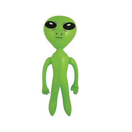 Inflatable green alien 64 cm