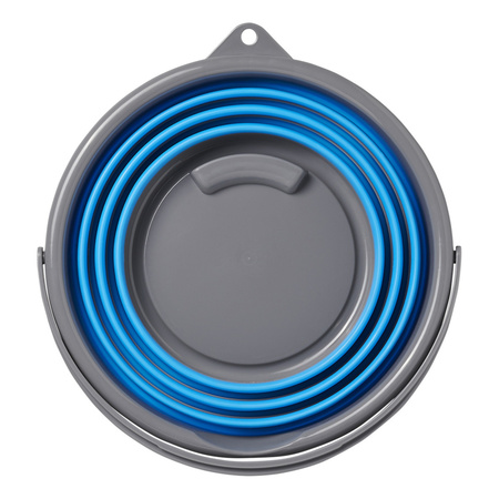 Foldable bucket blue/grey 10 liters
