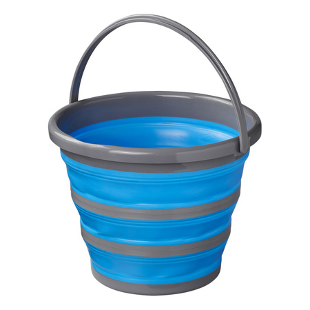 Foldable bucket blue/grey 10 liters
