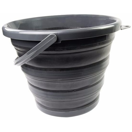 Foldable bucket black 10 liters