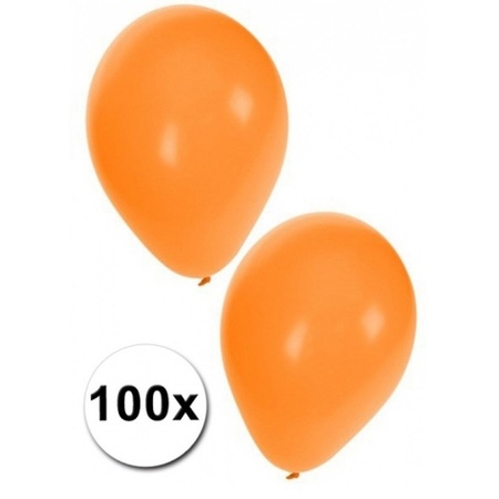 Oranje ballonnen 100 stuks