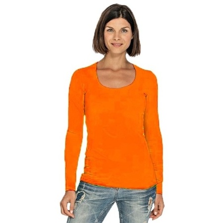 Orange longsleeve womens shirt