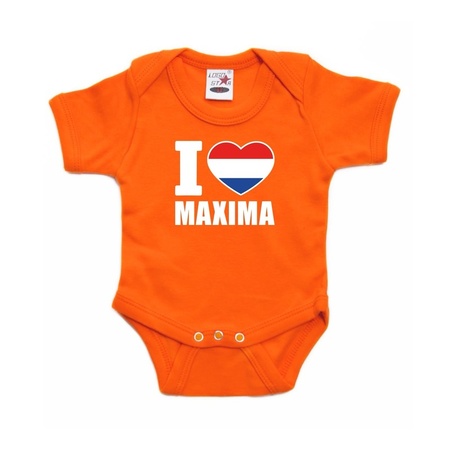 I love Maxima romper orange baby