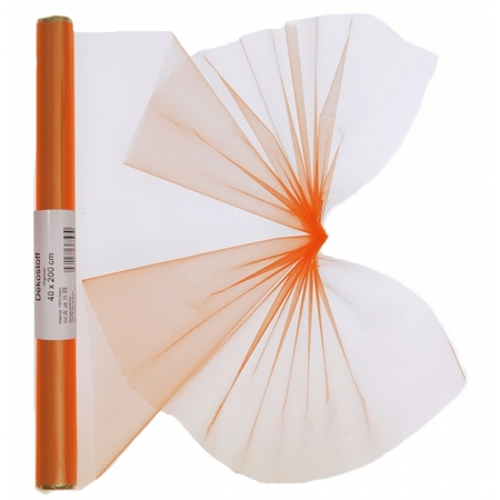 Oranje organza stof op rol 40 x 200 cm hobbymateriaal