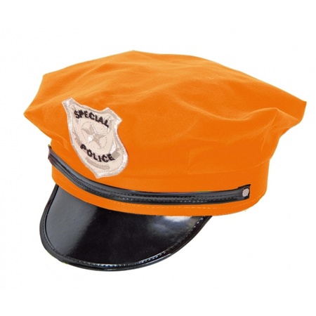 Orange police hat