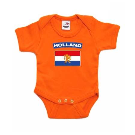 Oranje rompertje Hollandse vlag baby