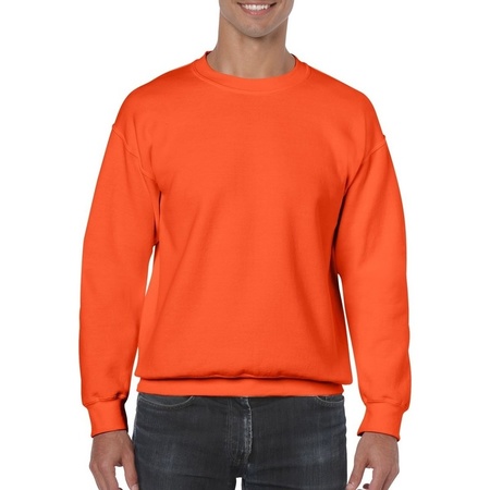 Orange sweater/pullover crewneck for men