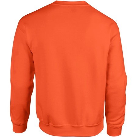 Oranje sweater/trui met ronde hals voor heren