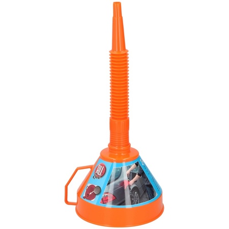 Orange plastic funnel 26 cm