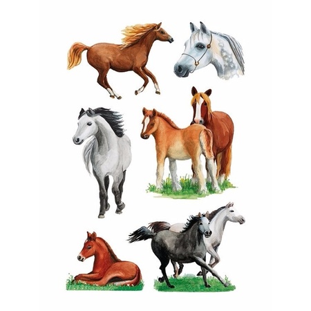 Paarden stickers 3 vellen