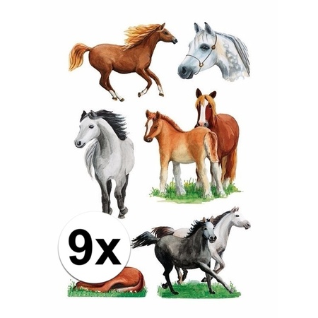 Paarden stickers 9 vellen