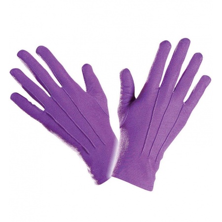 Paarse handschoenen kort