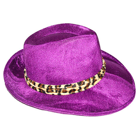 Purple gangster hat for adults