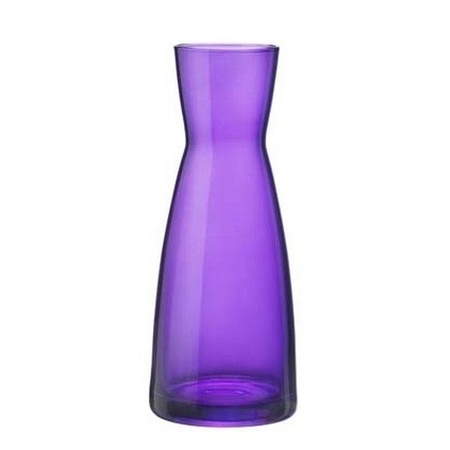 Purple hourglass vase glass 20 cm