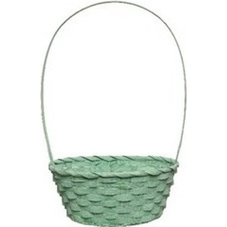 Easter eggs basket mint green 38 cm wicker