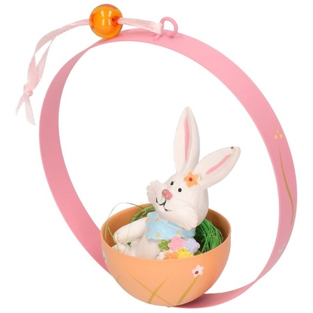 Easter egg hanging decoration pink