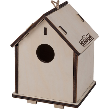 Pakket van 3x stuks 2-in-1 Vogelhuisje/nestkastje van hout 14 x 19 cm DIY