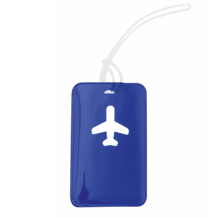 Pack of 5x pieces suitcase tags blue 11,5 cm