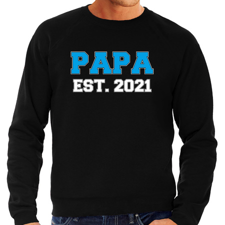 Papa est 2021 sweater / trui zwart voor heren - Aanstaande vader/ papa cadeau