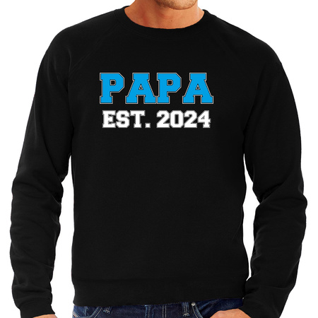 Papa est 2024 sweater / trui zwart voor heren - Aanstaande vader/ papa cadeau