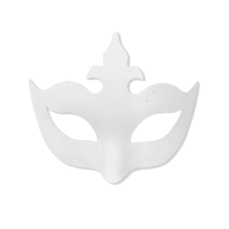 White paper mask Venitian style 25 cm