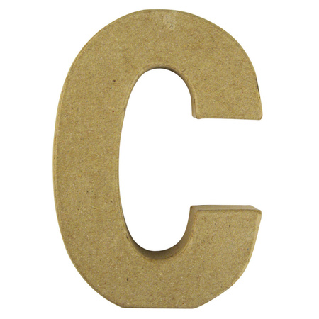 Papier mache letter C