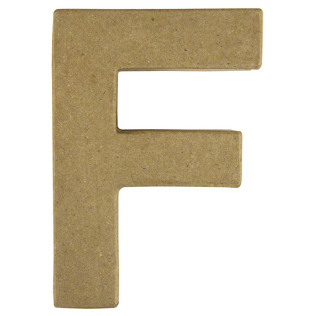Paper mache letter F