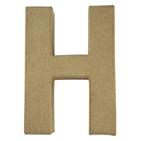 Papier mache letter H