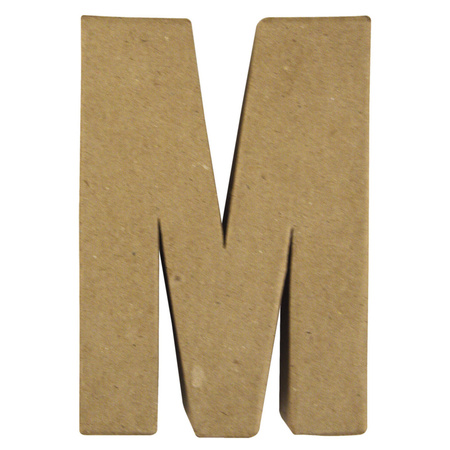 Paper mache letter M