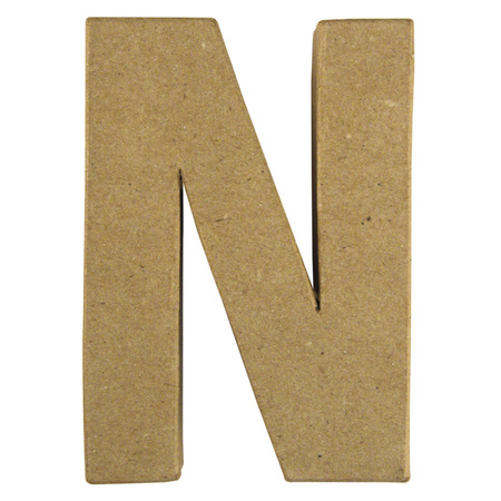 Paper mache letter N