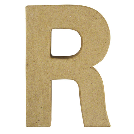 Paper mache letter R