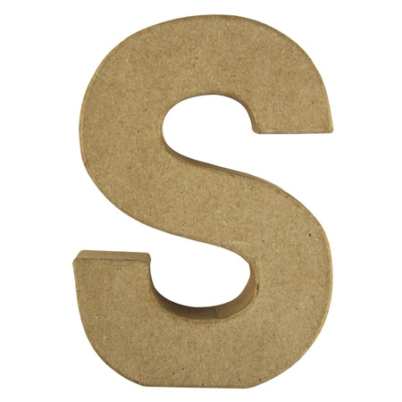 Paper mache letter S