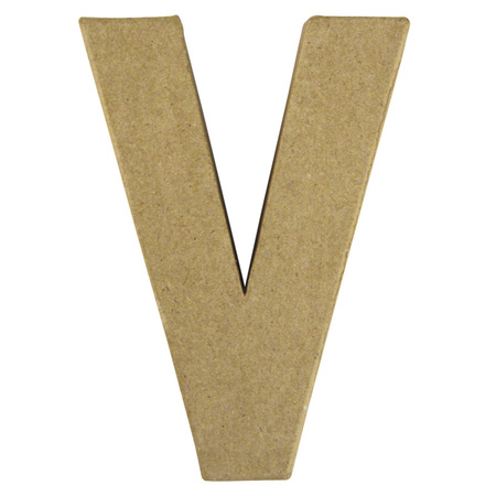 Papier mache letter V