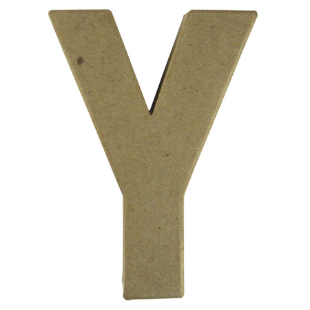 Papier mache letter Y