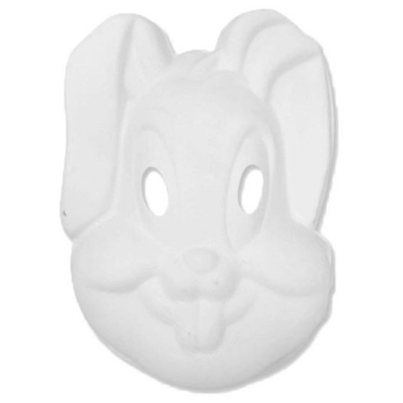 White paper mask rabbit 24 x 19 cm