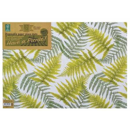 Frond/Jungle paper placemats 10x pieces