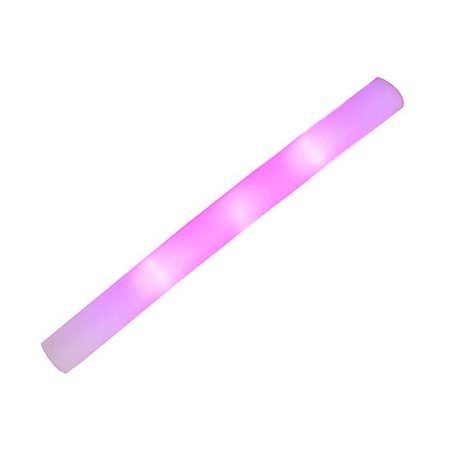 Party lichtstaaf met roze LED licht 48 cm