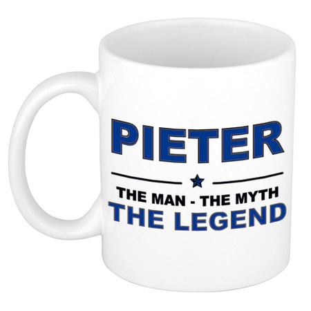 Pieter The man, The myth the legend cadeau koffie mok / thee beker 300 ml