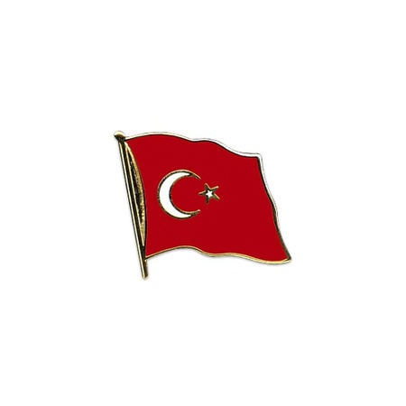 Pin broche supporters speldje van Vlag Turkij 20 mm