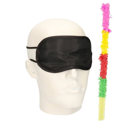 Pinata eyemask/blindfold with pinata stick