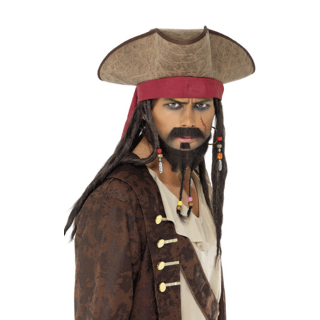 Jack Sparrow pirate hat with wig