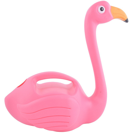 Plastic dieren gieter roze flamingo 1,5 liter