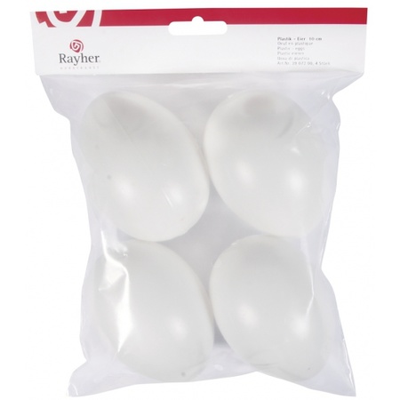 8x Plastic eggs 10 cm