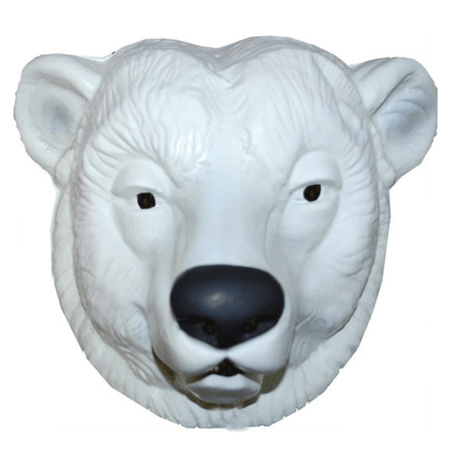 Plastic ijsberen masker voor volwassenen