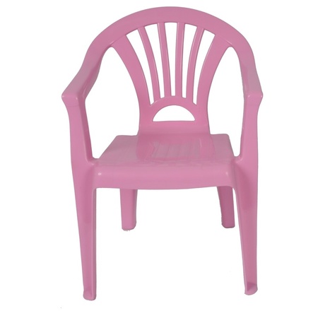 Plastic light pink chair for children 37 x 31 x 51 cm