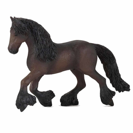 Plastic toy Frisian horse 15,5 cm