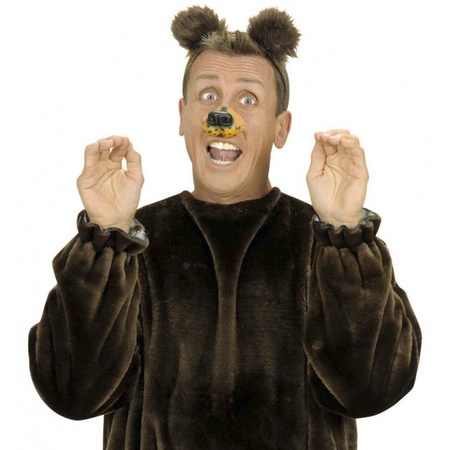 Pluche beren carnaval verkleed oren diadeem