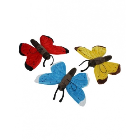 Plush blue butterfly 21 cm