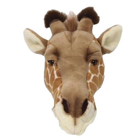 Plush giraf animal head wall decoration